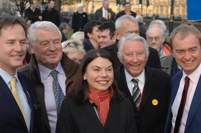 Nick Clegg, Paddy Ashdown, Sarah Olney, David Steel and Tim Farron