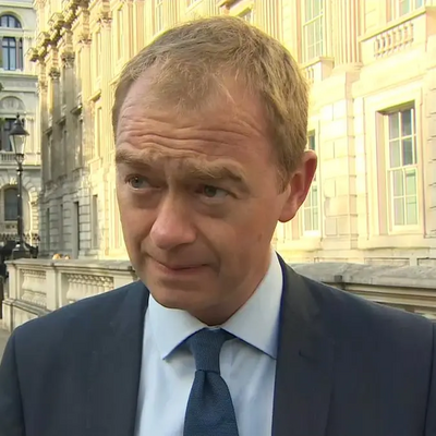 Tim Farron in Whitehall